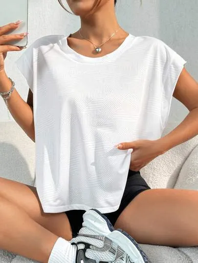 Sport Studio Quick-Dry Loose Women's Yoga Running Fitness Workout Tank Top Tee