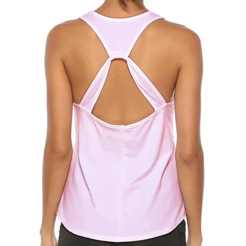 Sporty Elegance: Backless Yoga Tank