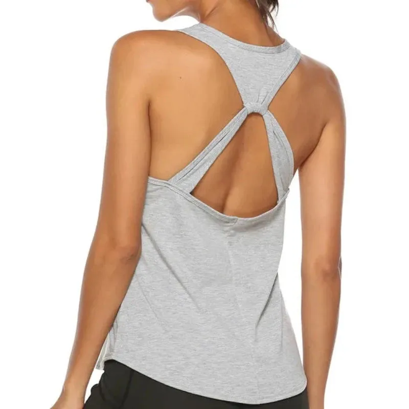 Sporty Elegance: Backless Yoga Tank