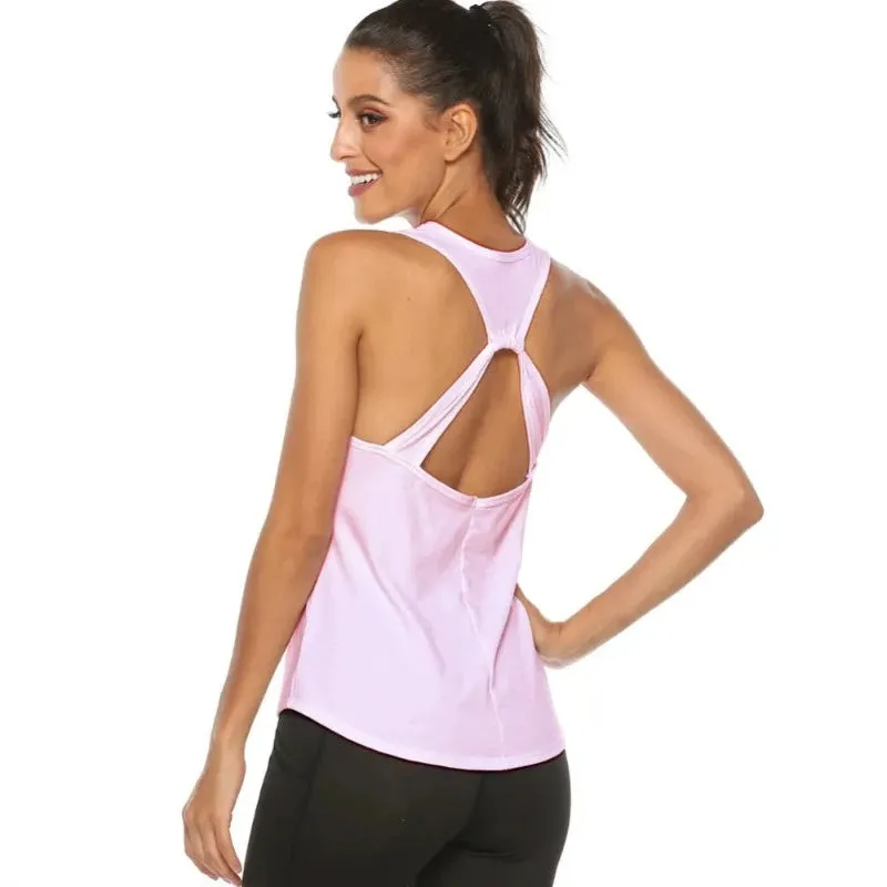 Sporty Elegance: Backless Yoga Tank