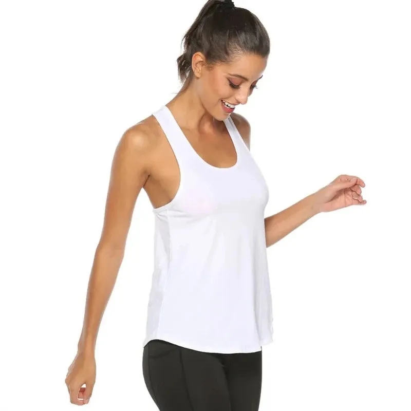 Sporty Elegance: Backless Yoga Tank