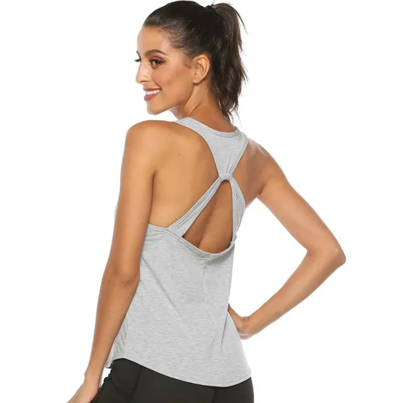Sporty Elegance: Backless Yoga Tank