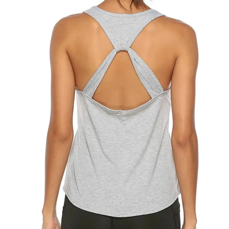 Sporty Elegance: Backless Yoga Tank