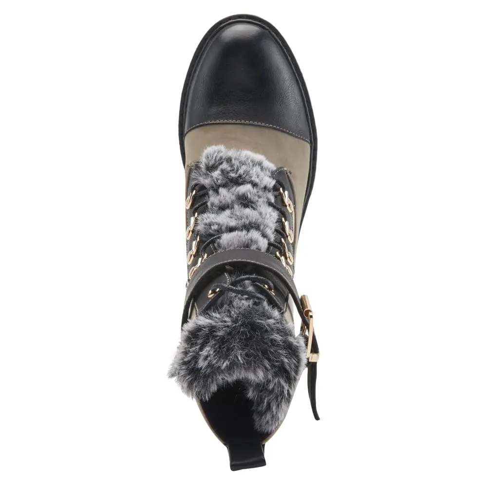 Spring Step Shoes Patrizia Hilvia Women's Stylish and Versatile Laceup Boots