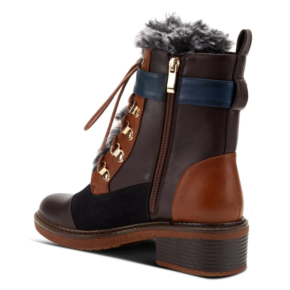 Spring Step Shoes Patrizia Hilvia Women's Stylish and Versatile Laceup Boots