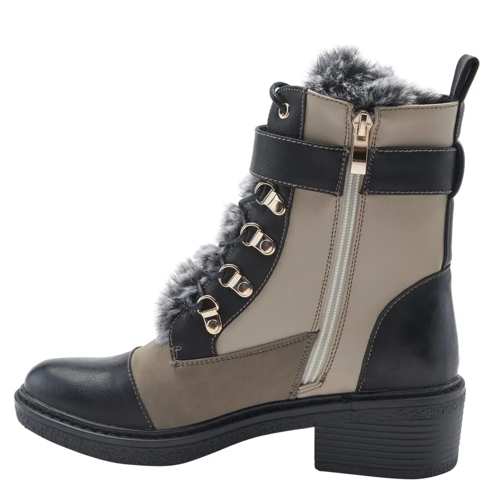 Spring Step Shoes Patrizia Hilvia Women's Stylish and Versatile Laceup Boots