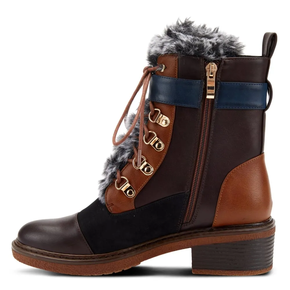 Spring Step Shoes Patrizia Hilvia Women's Stylish and Versatile Laceup Boots