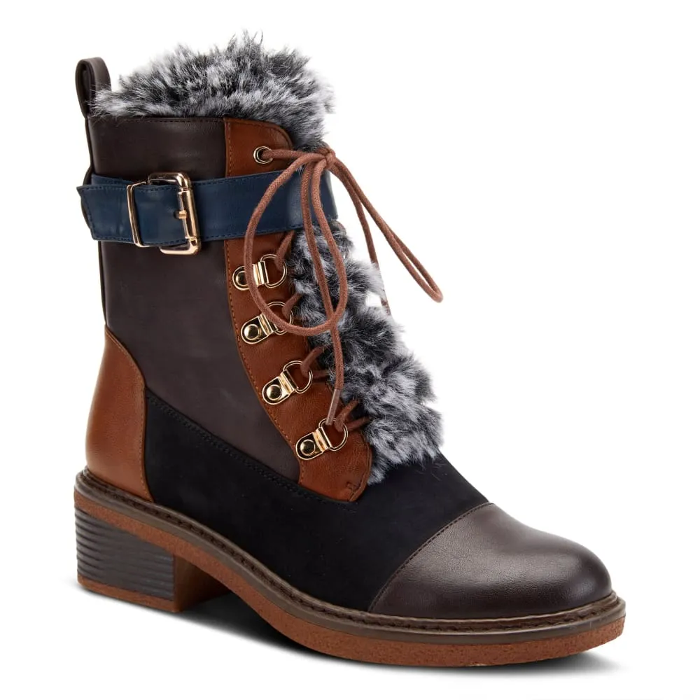 Spring Step Shoes Patrizia Hilvia Women's Stylish and Versatile Laceup Boots