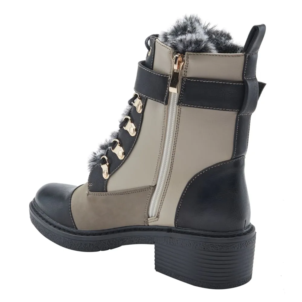 Spring Step Shoes Patrizia Hilvia Women's Stylish and Versatile Laceup Boots