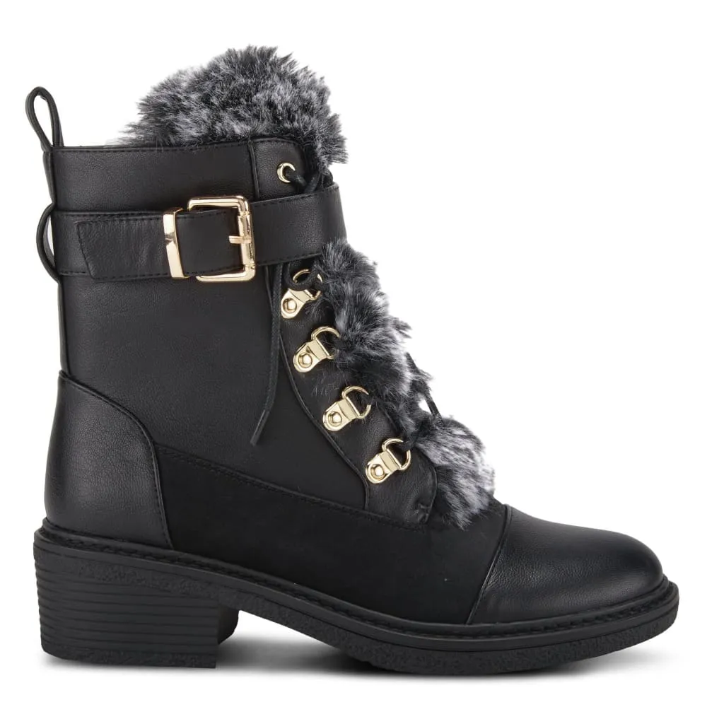 Spring Step Shoes Patrizia Hilvia Women's Stylish and Versatile Laceup Boots