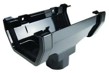 Square Gutter Running Outlet 112mm - Brown