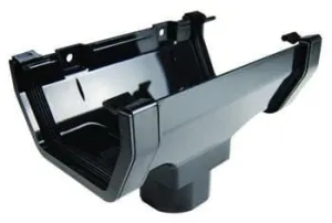 Square Gutter Running Outlet 112mm - Brown