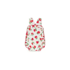 SS24 Juliana Baby Girls White & Red Rose Romper
