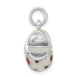 Sterling Silver Enameled Shoe Charm