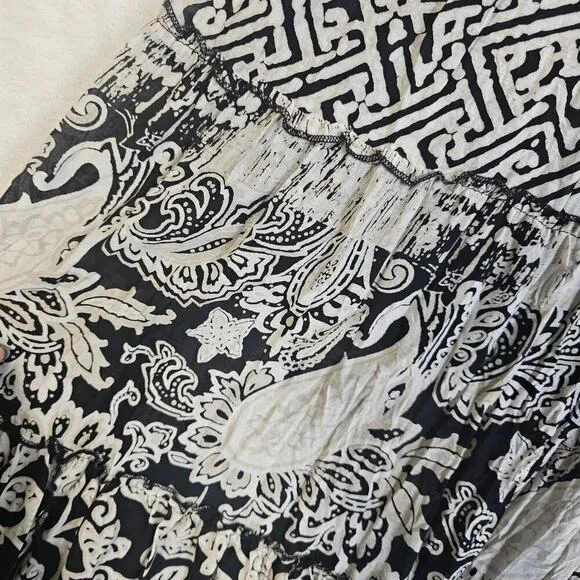 Style N Co 2XL Teared Flared Maxi Paisley floral Skirts. Lightweight. Soft.