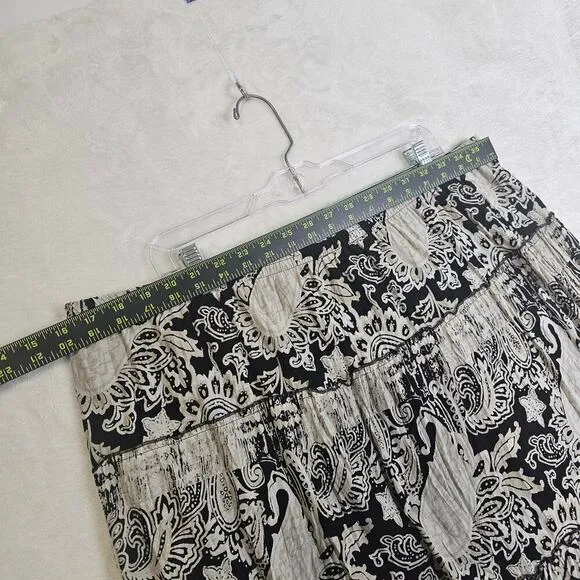 Style N Co 2XL Teared Flared Maxi Paisley floral Skirts. Lightweight. Soft.