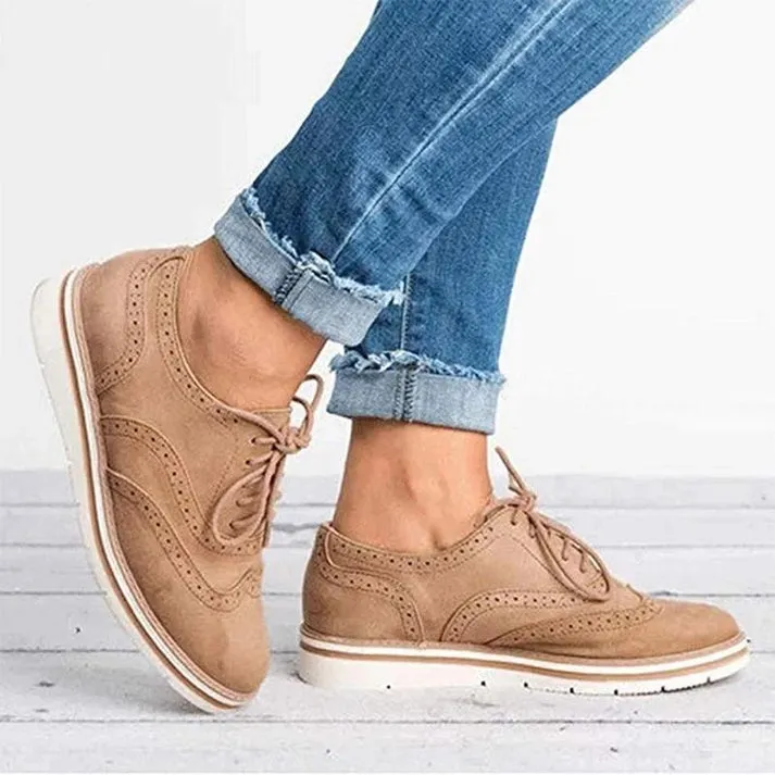 Stylish Jenni Lace-up Leather Shoes