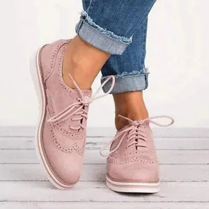 Stylish Jenni Lace-up Leather Shoes