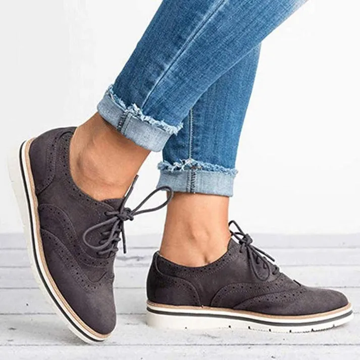 Stylish Jenni Lace-up Leather Shoes