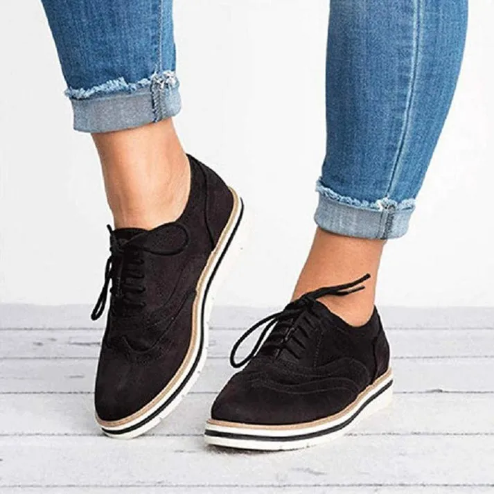 Stylish Jenni Lace-up Leather Shoes