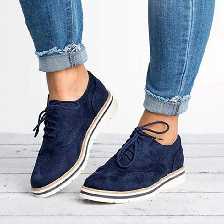 Stylish Jenni Lace-up Leather Shoes