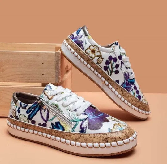 Stylish Santorini Flower Sneakers: This Season's Must-Have