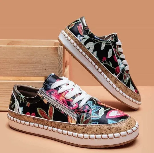 Stylish Santorini Flower Sneakers: This Season's Must-Have