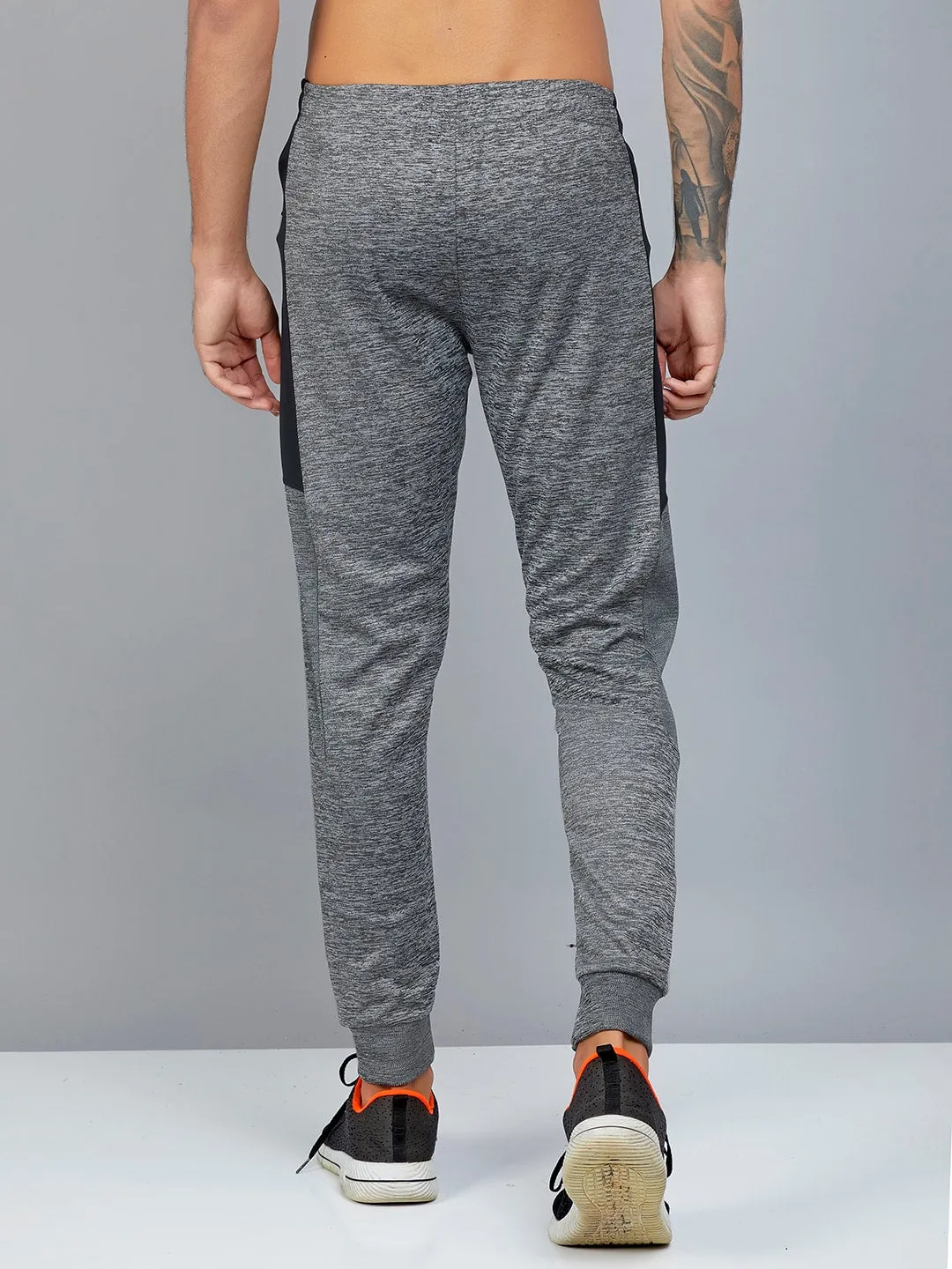 Technosport Men's Self Design Melange Active Quick Dry Running Joggers