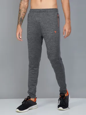 Technosport Men's Self Design Melange Active Quick Dry Running Trackpant
