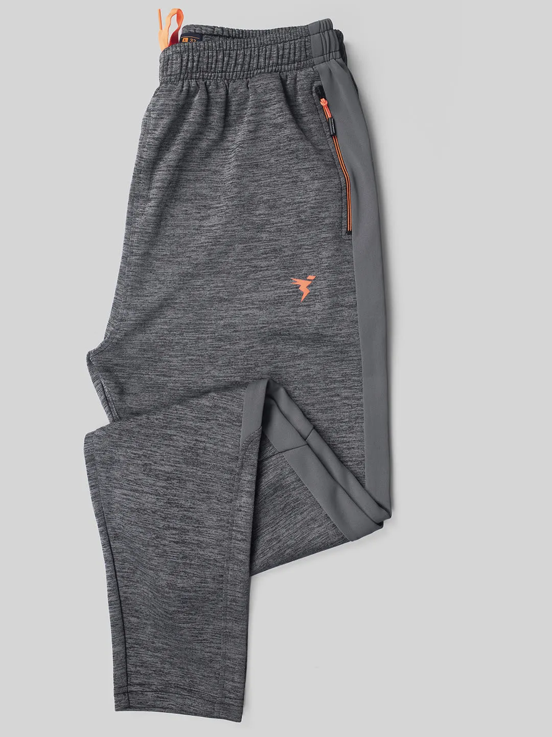 Technosport Men's Self Design Melange Active Quick Dry Running Trackpant