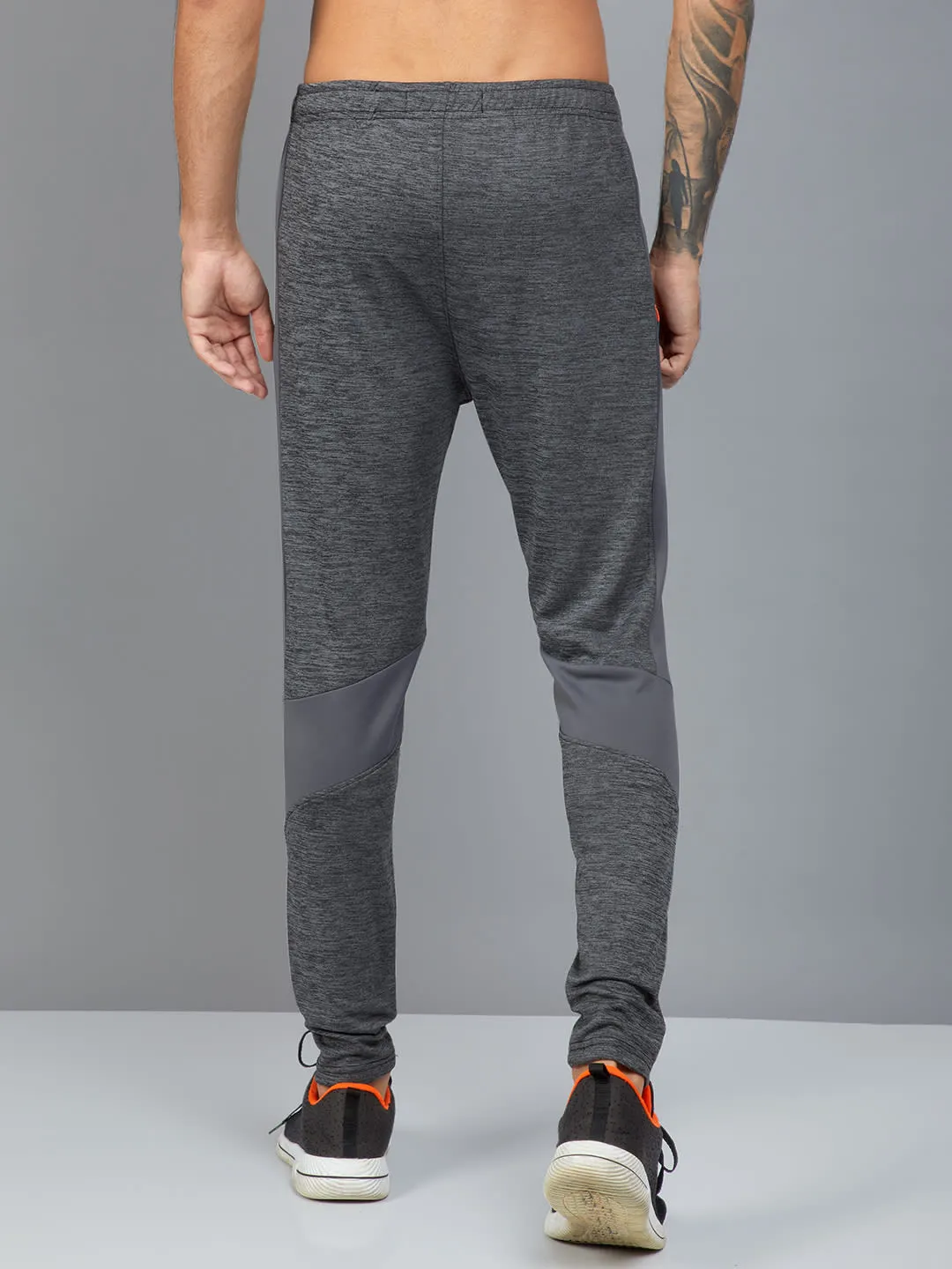 Technosport Men's Self Design Melange Active Quick Dry Running Trackpant