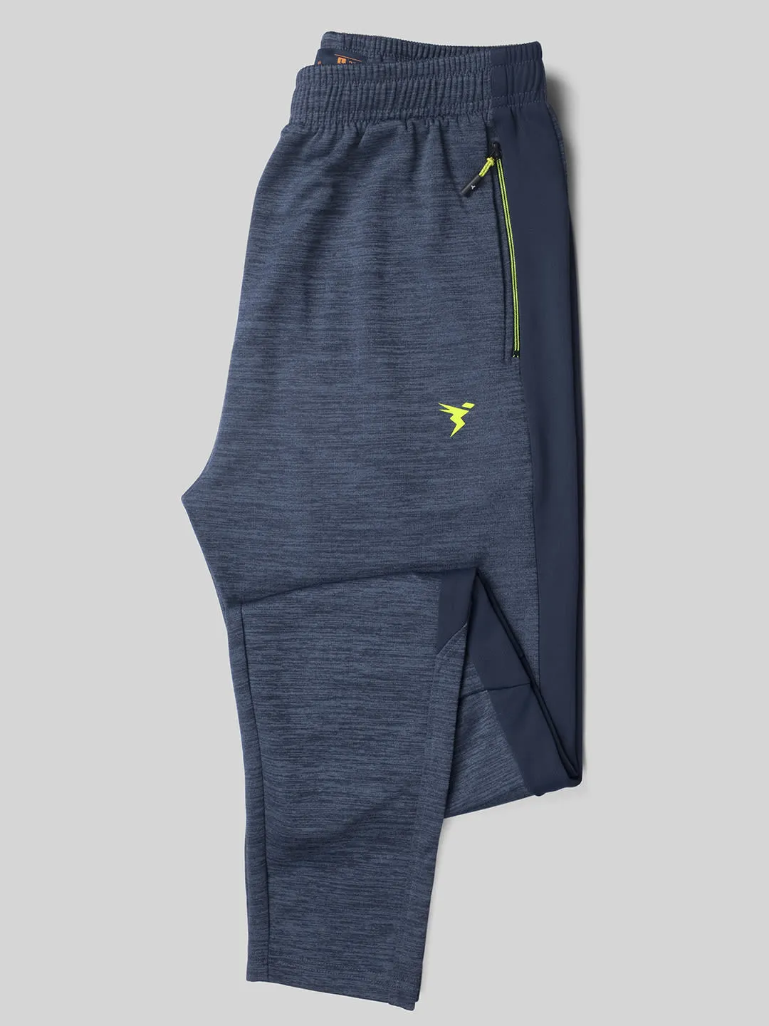 Technosport Men's Self Design Melange Active Quick Dry Running Trackpant