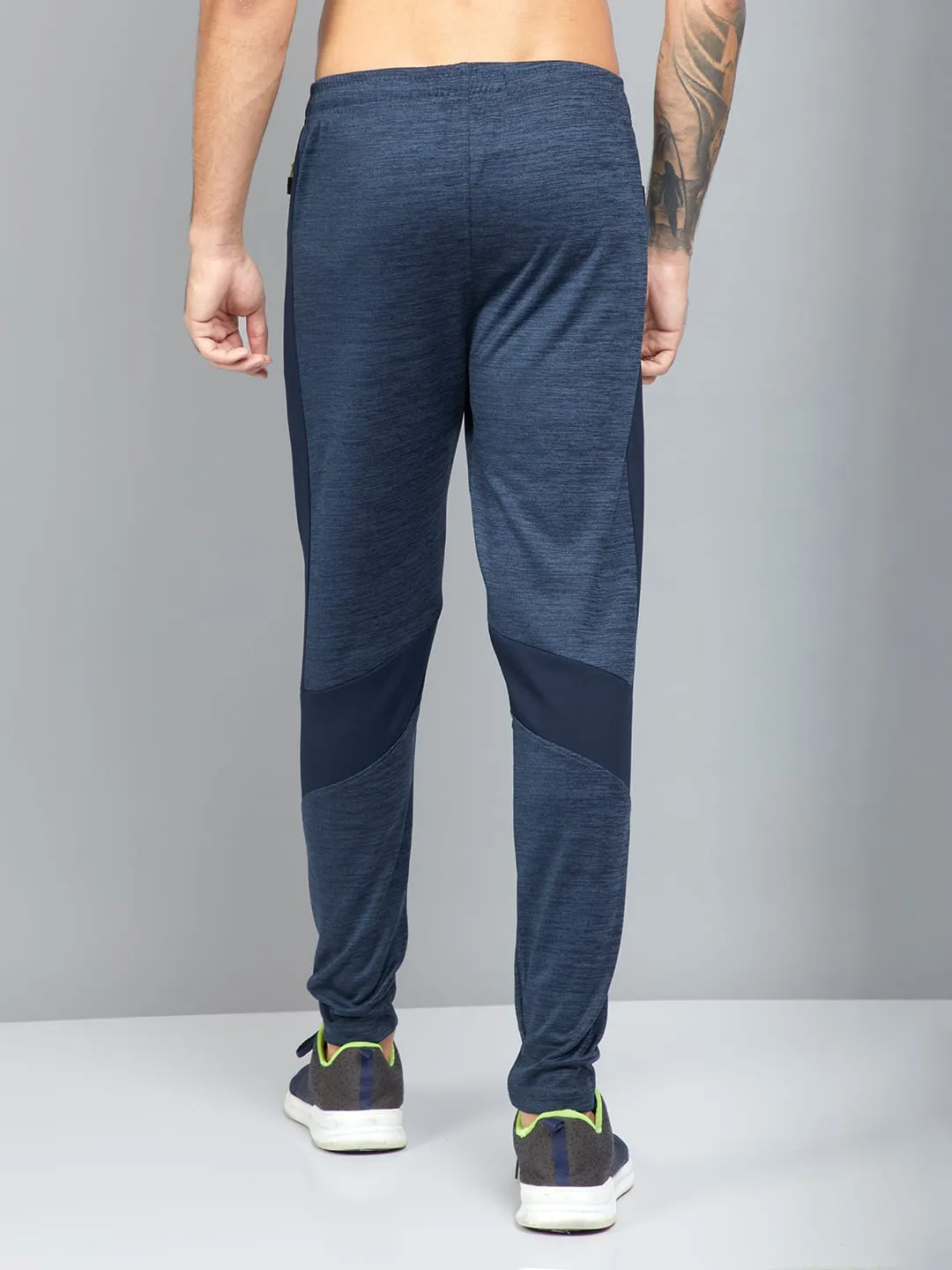 Technosport Men's Self Design Melange Active Quick Dry Running Trackpant