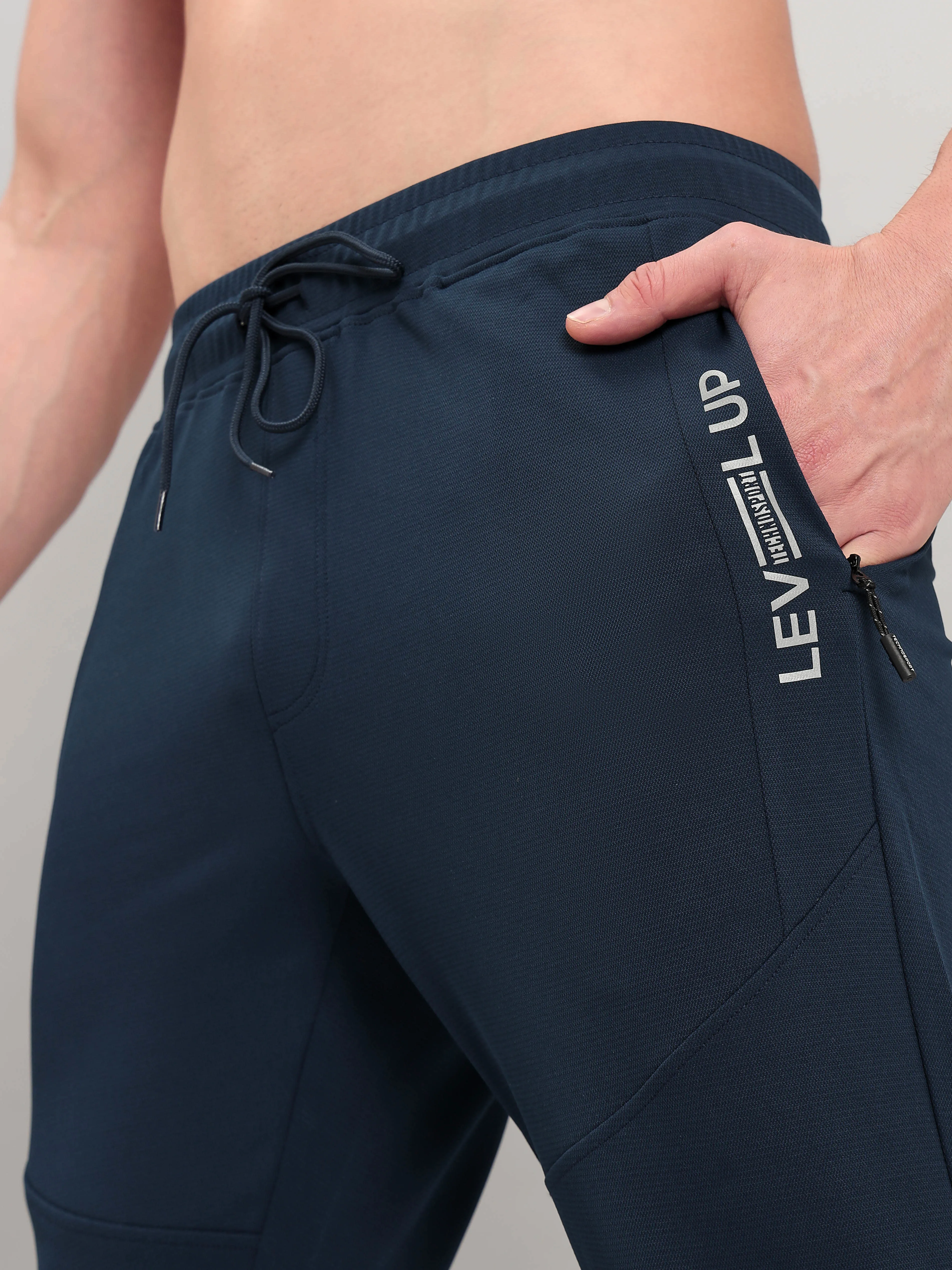 Technosport Men's Solid Active Quick Dry Running Trackpant