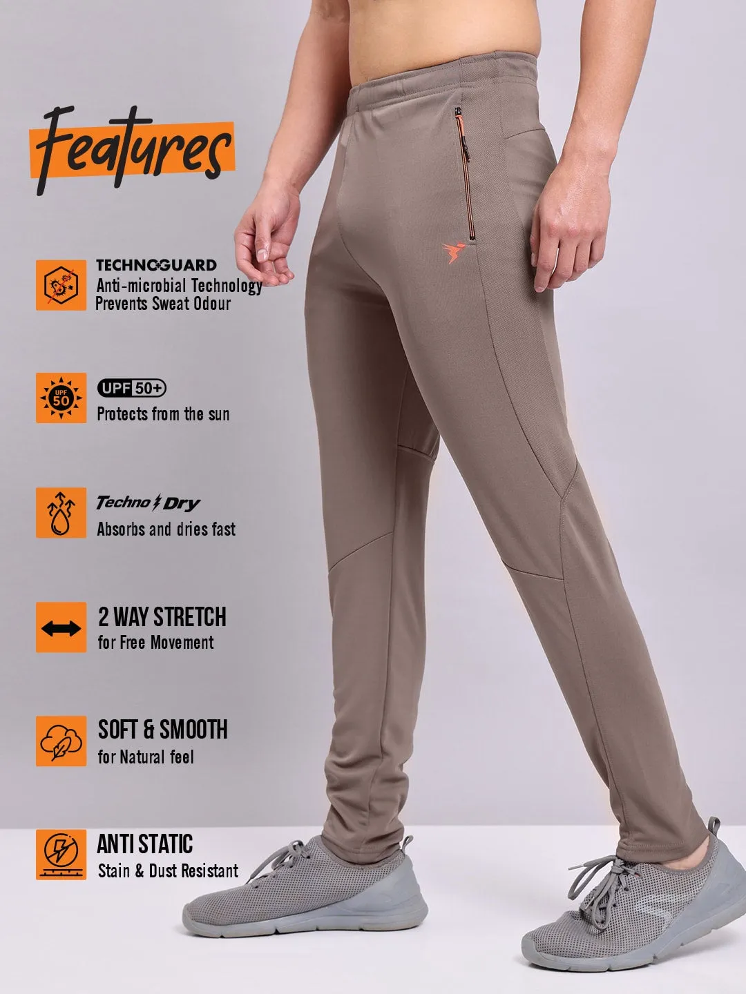 Technosport Men's Solid Running Trackpant