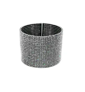 Theia Pewter CZ Bangle Gunmetal