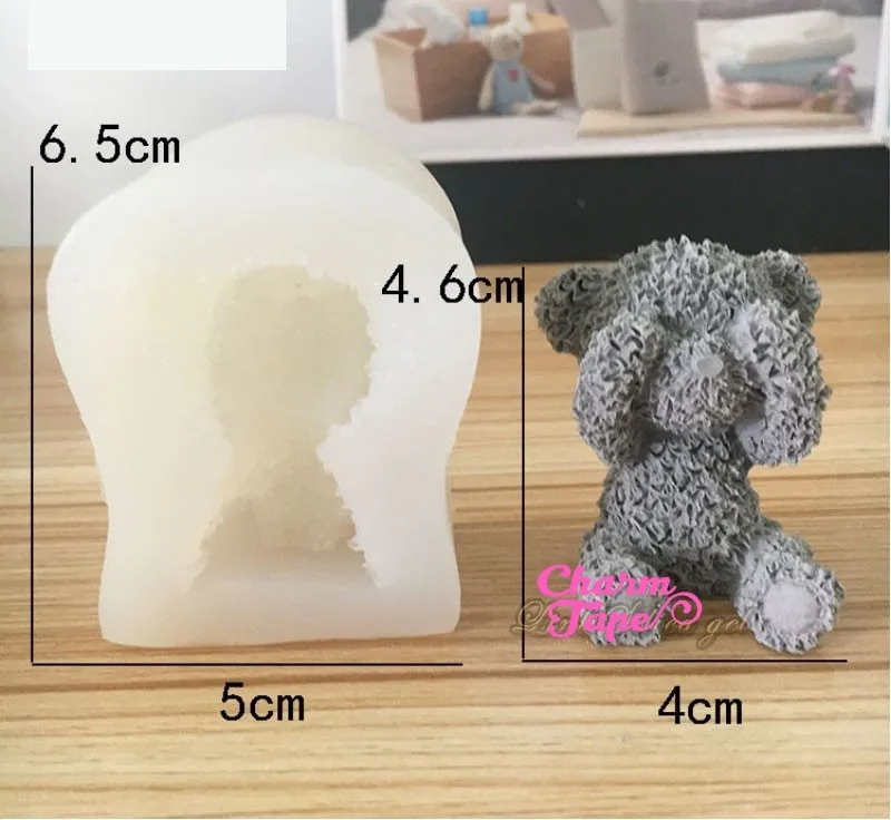 Three Wise Bears silicone mold Food Graded for uv resin /cake/ fondant flexible mold H3895 hear/see/speak no evil