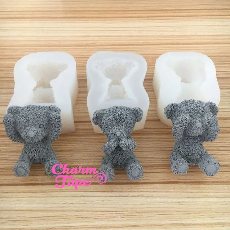 Three Wise Bears silicone mold Food Graded for uv resin /cake/ fondant flexible mold H3895 hear/see/speak no evil