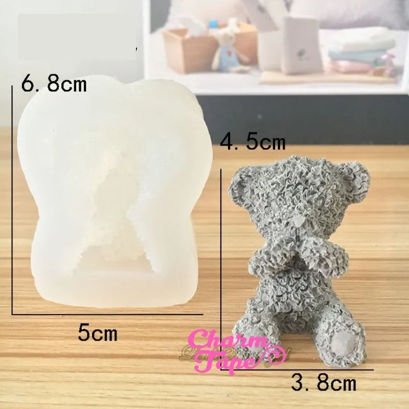 Three Wise Bears silicone mold Food Graded for uv resin /cake/ fondant flexible mold H3895 hear/see/speak no evil