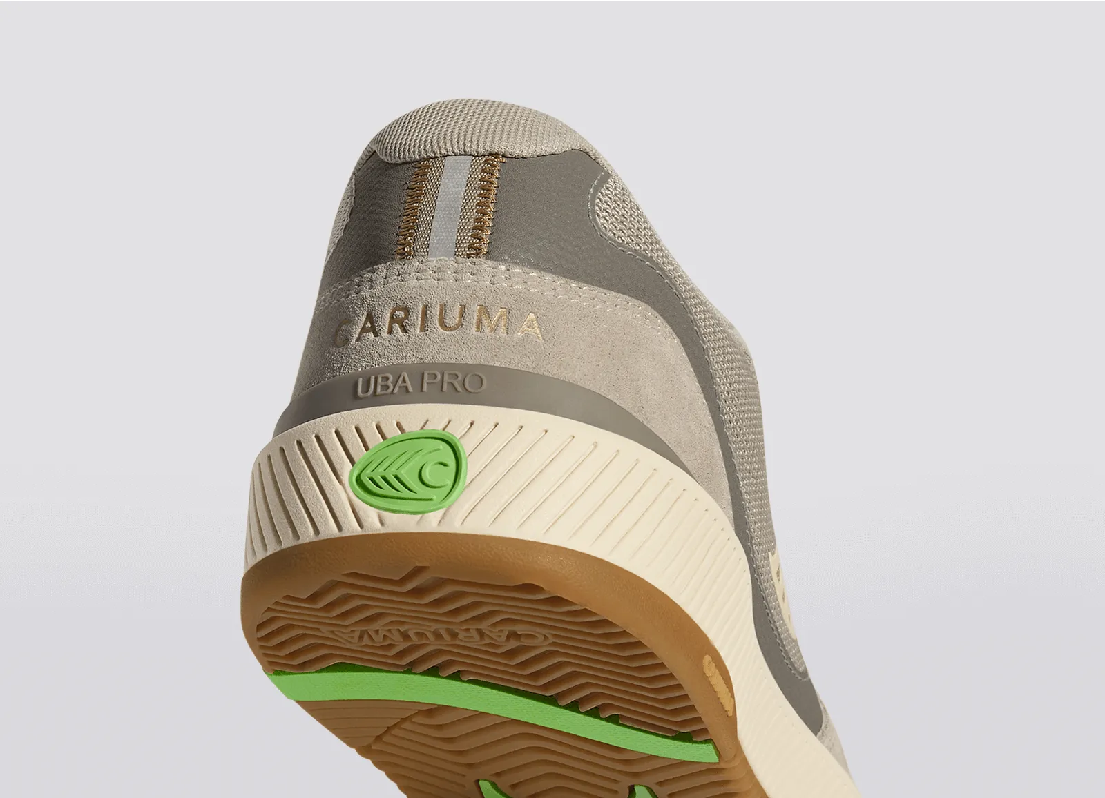 UBA PRO Plaza Taupe Suede and Mesh Almond Milk Logo Sneaker Men