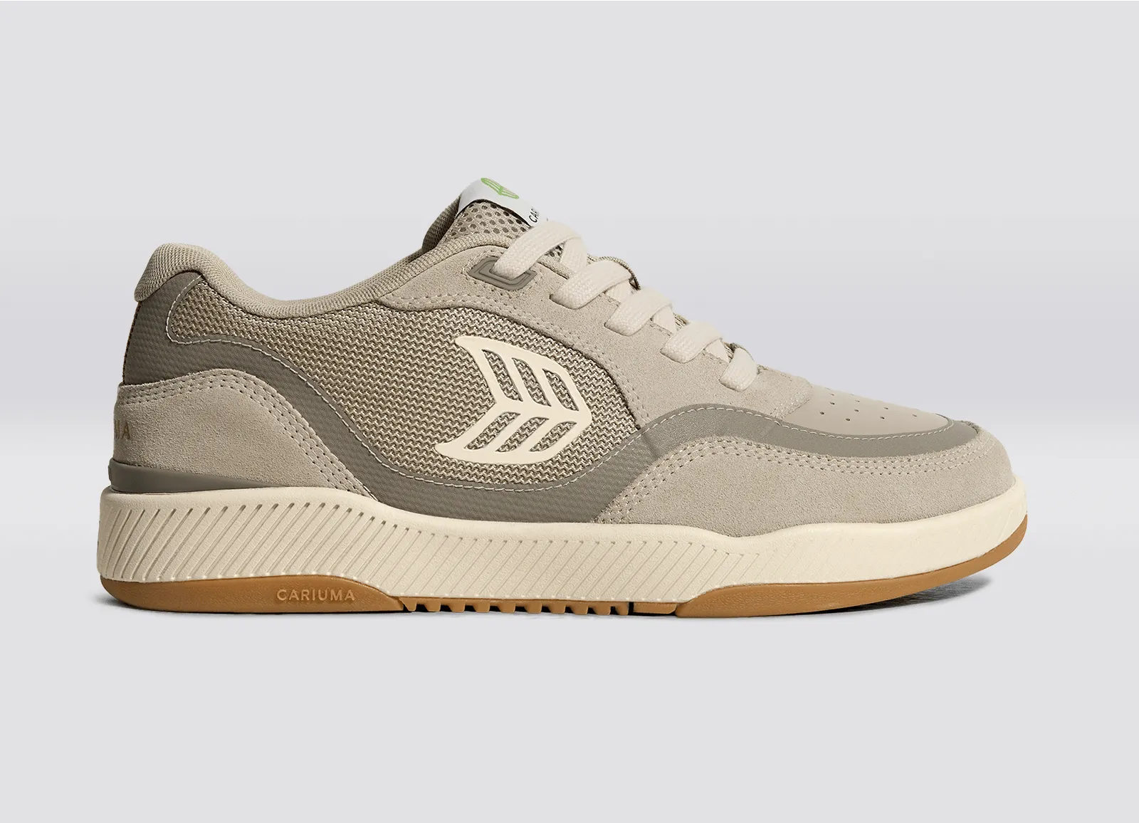 UBA PRO Plaza Taupe Suede and Mesh Almond Milk Logo Sneaker Men