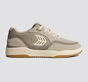UBA PRO Plaza Taupe Suede and Mesh Almond Milk Logo Sneaker Men