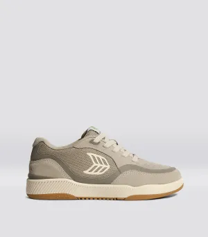 UBA PRO Plaza Taupe Suede and Mesh Almond Milk Logo Sneaker Men