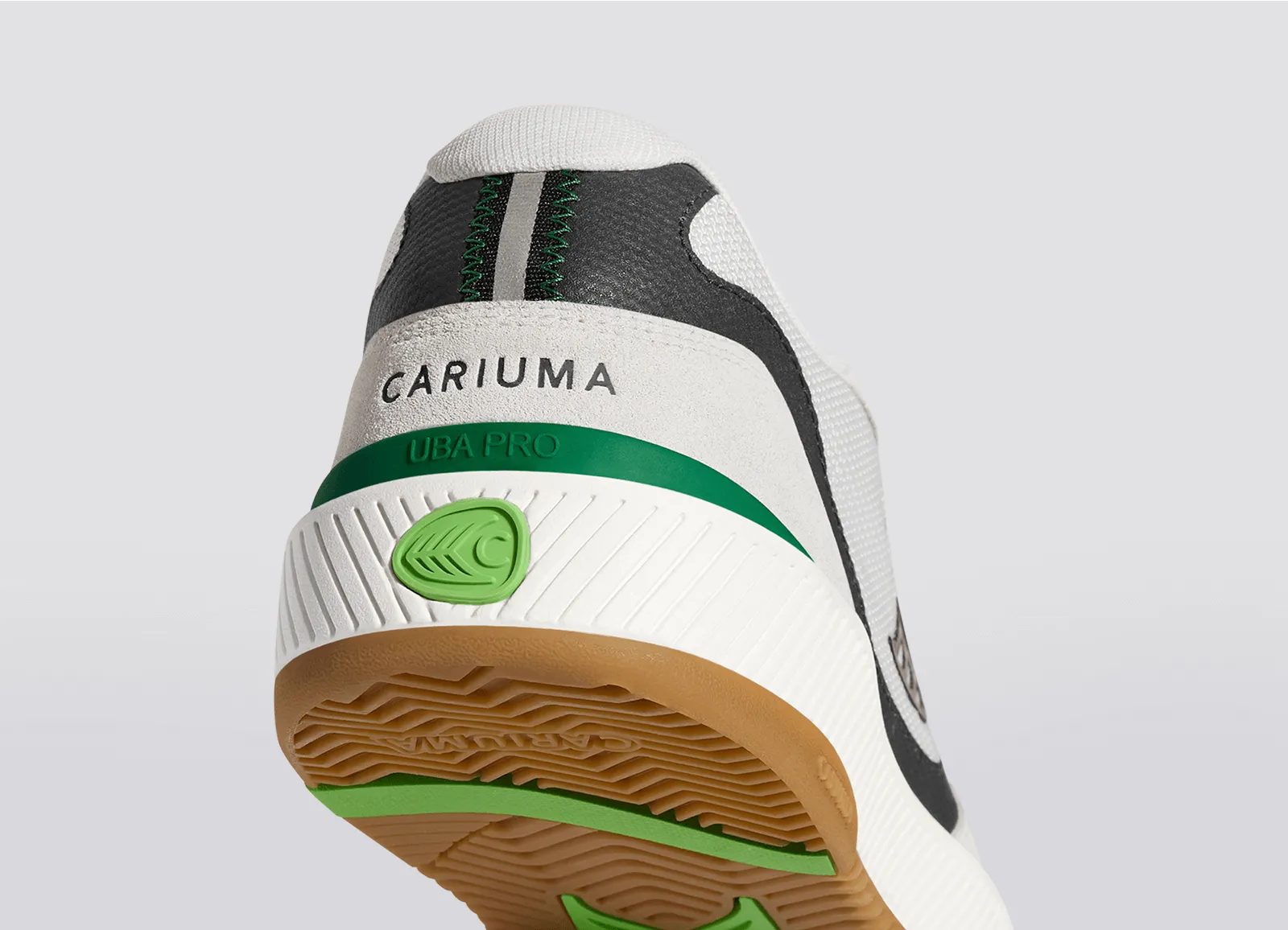 UBA PRO Smoke White Suede Off-White Mesh Black Logo Green Sneaker Men