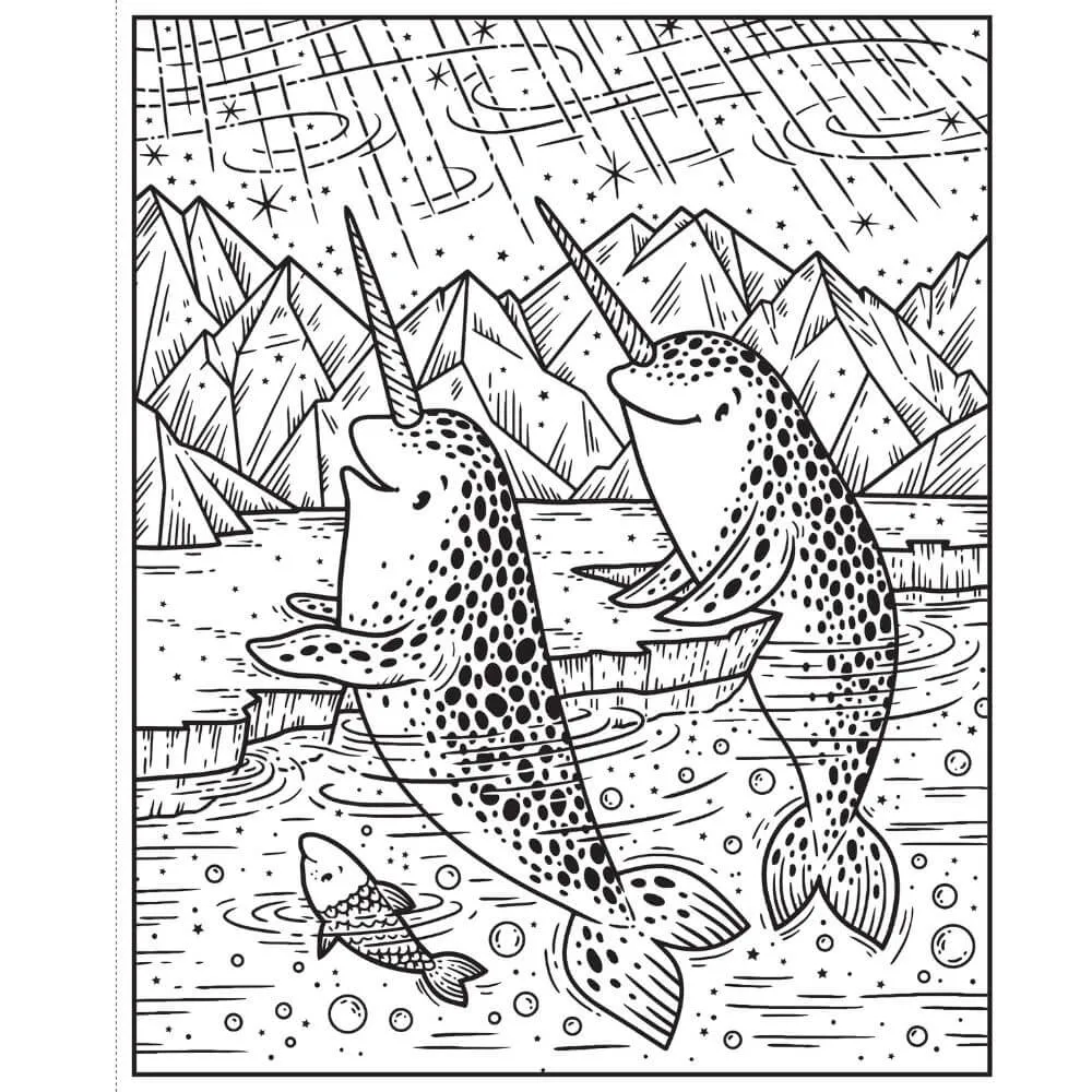 Usborne Narwhals and Other Sea Creatures Magic Painting Book