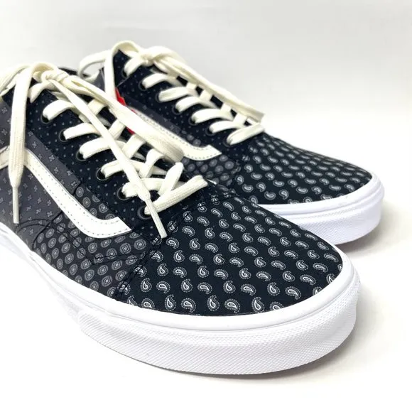 Vans Old Skool Black Womens Size Low Top Skateboarding White Canvas VN0A3WKT9XJ