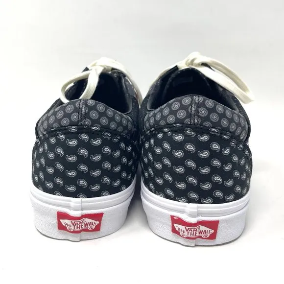 Vans Old Skool Black Womens Size Low Top Skateboarding White Canvas VN0A3WKT9XJ