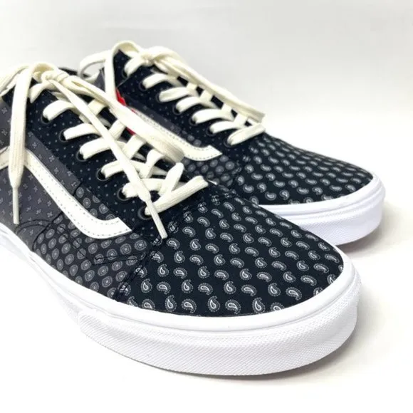 Vans Old Skool Black Womens Size Low Top Skateboarding White Canvas VN0A3WKT9XJ
