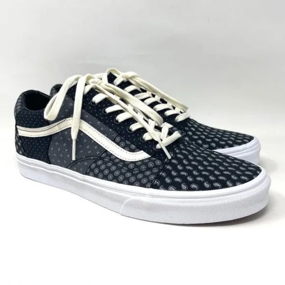 Vans Old Skool Black Womens Size Low Top Skateboarding White Canvas VN0A3WKT9XJ