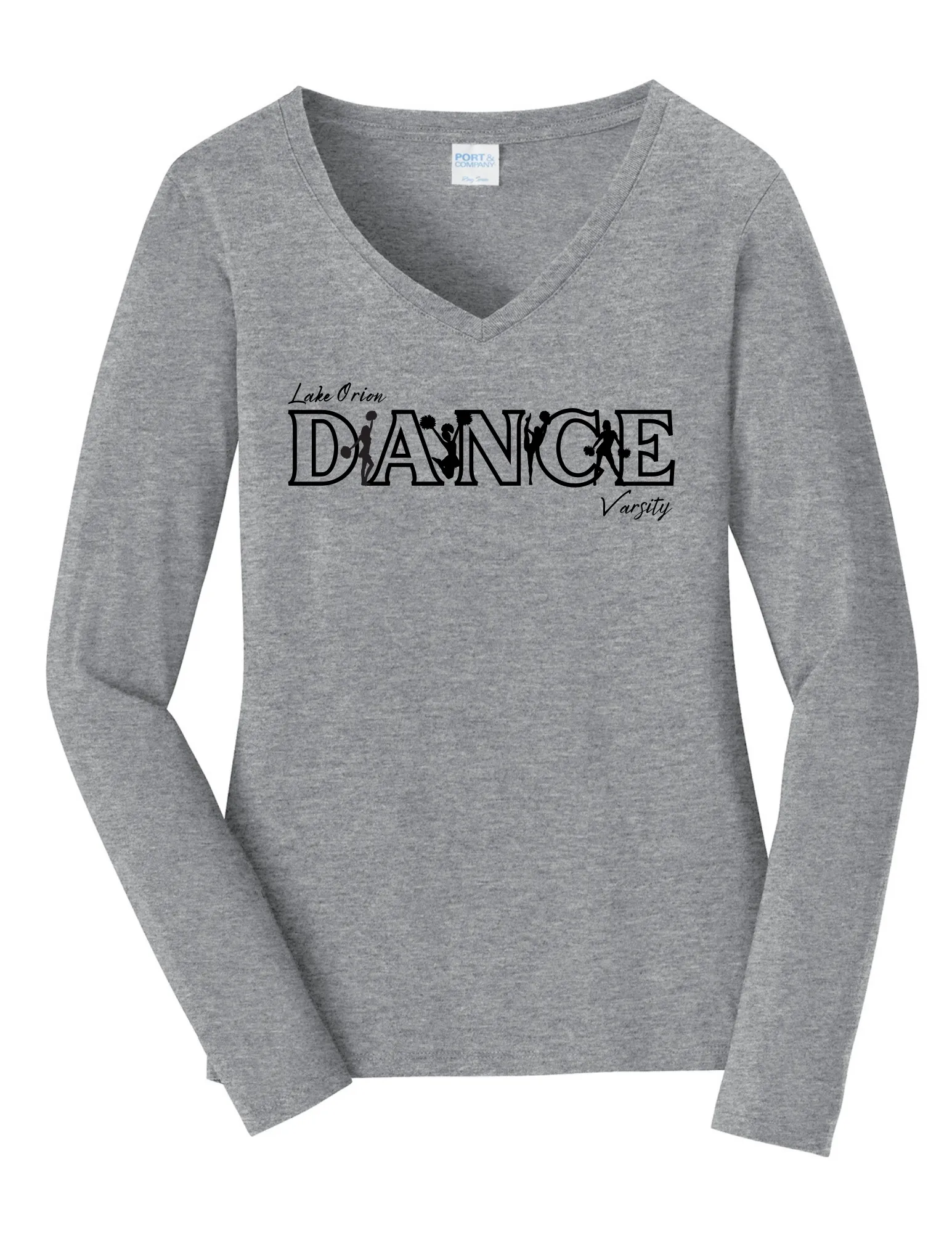 Varsity Team Ladies Long Seeve Fan Favorite V-Neck T (Copy)